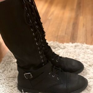 Black Combat Boots (size 9.5)
